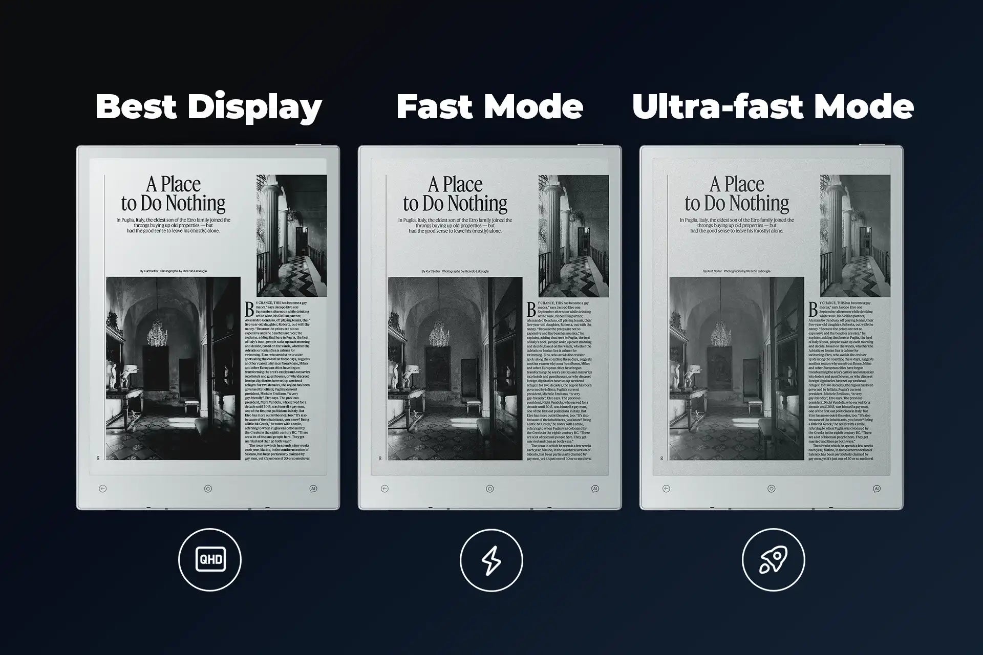 Viwoods E Ink Tablet Refresh Mode